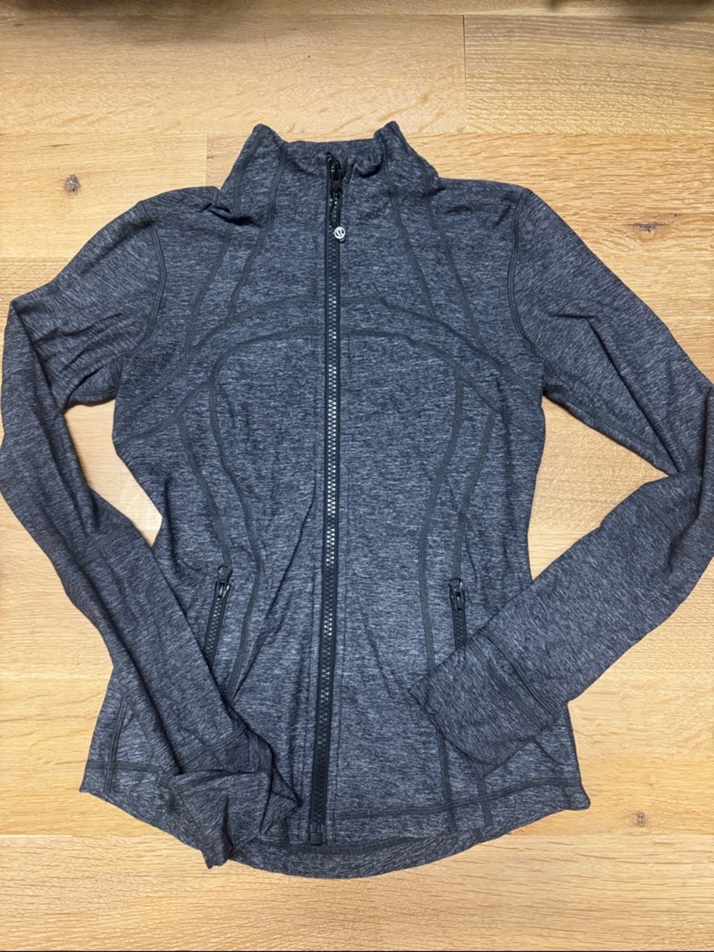 lululemon athletica Heathered Charcoal Zip Jacket
